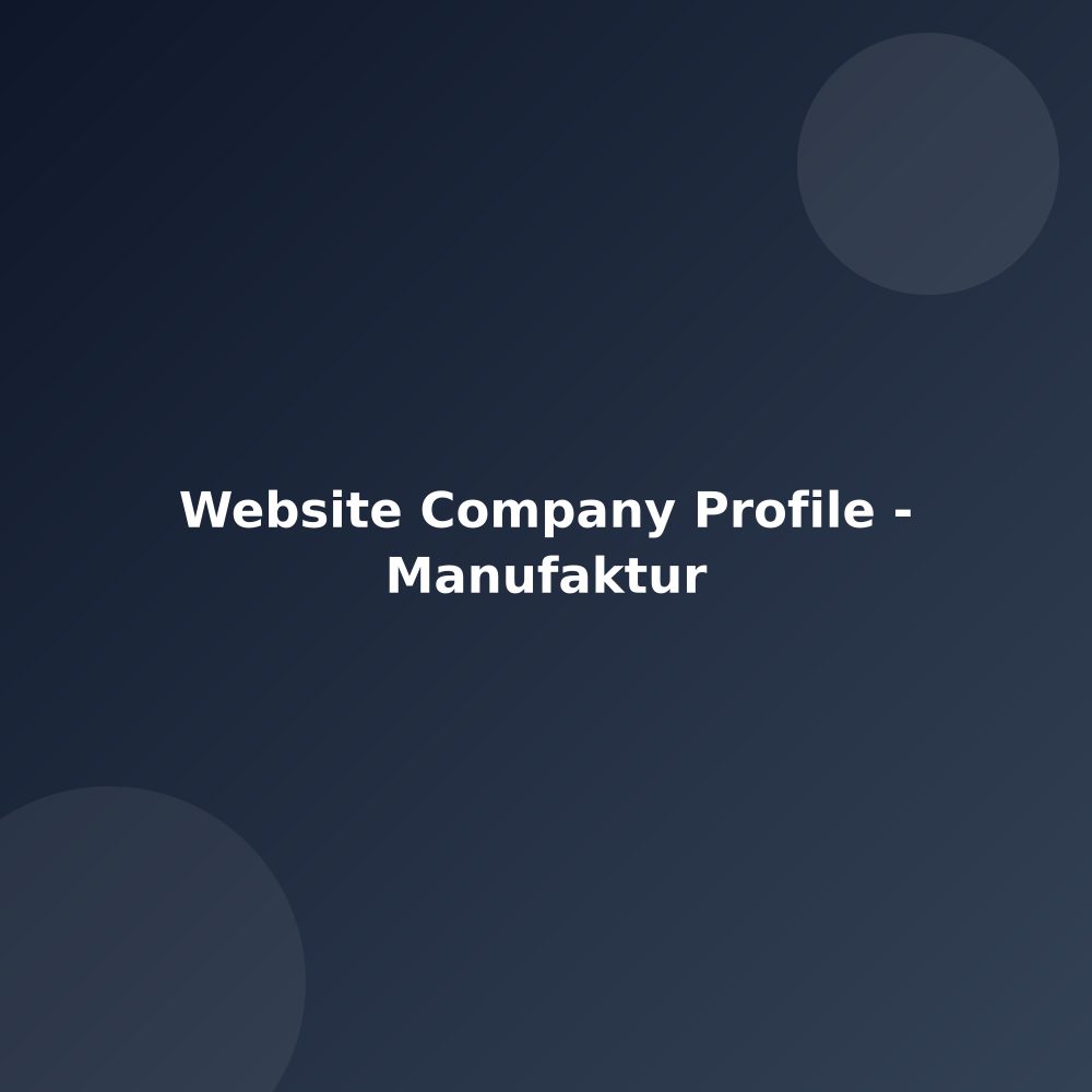 Tampilan website company profile manufaktur