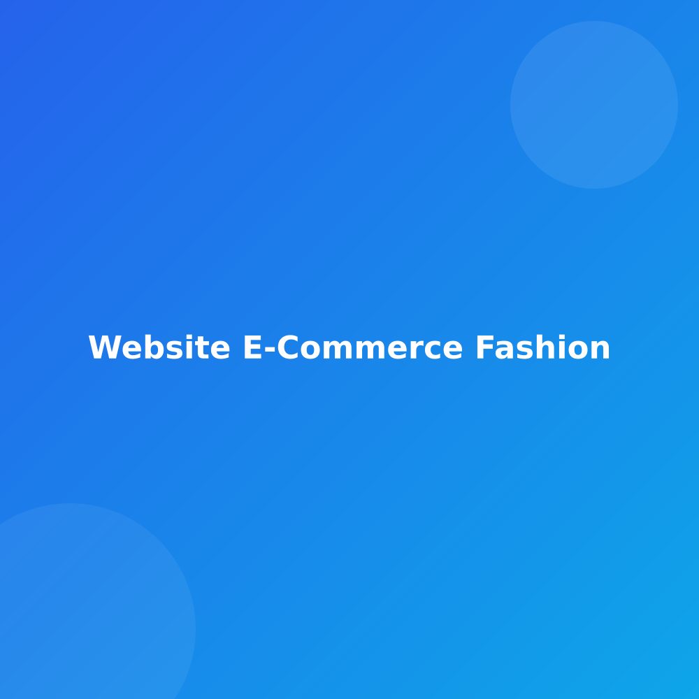 Tampilan website e-commerce fashion