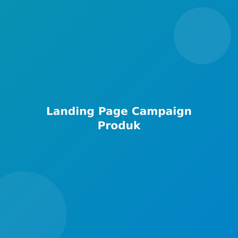 Tampilan landing page campaign produk
