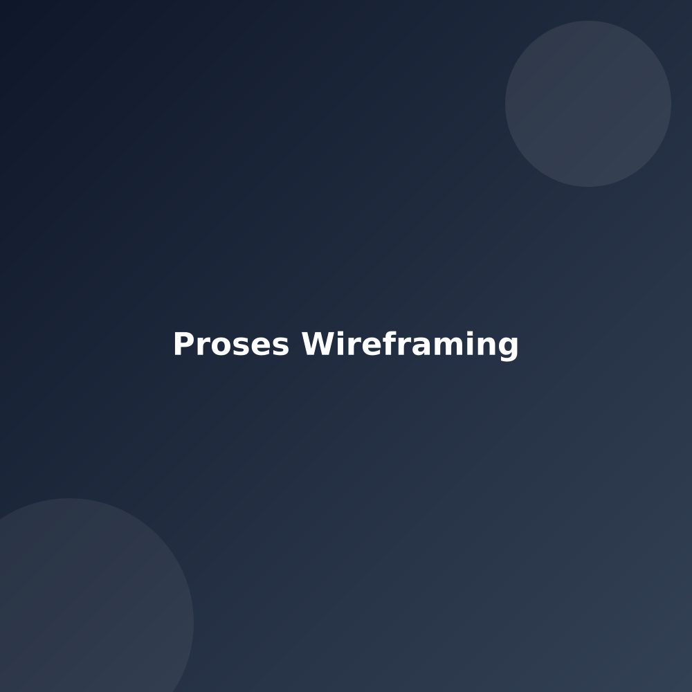 Wireframe website di papan tulis